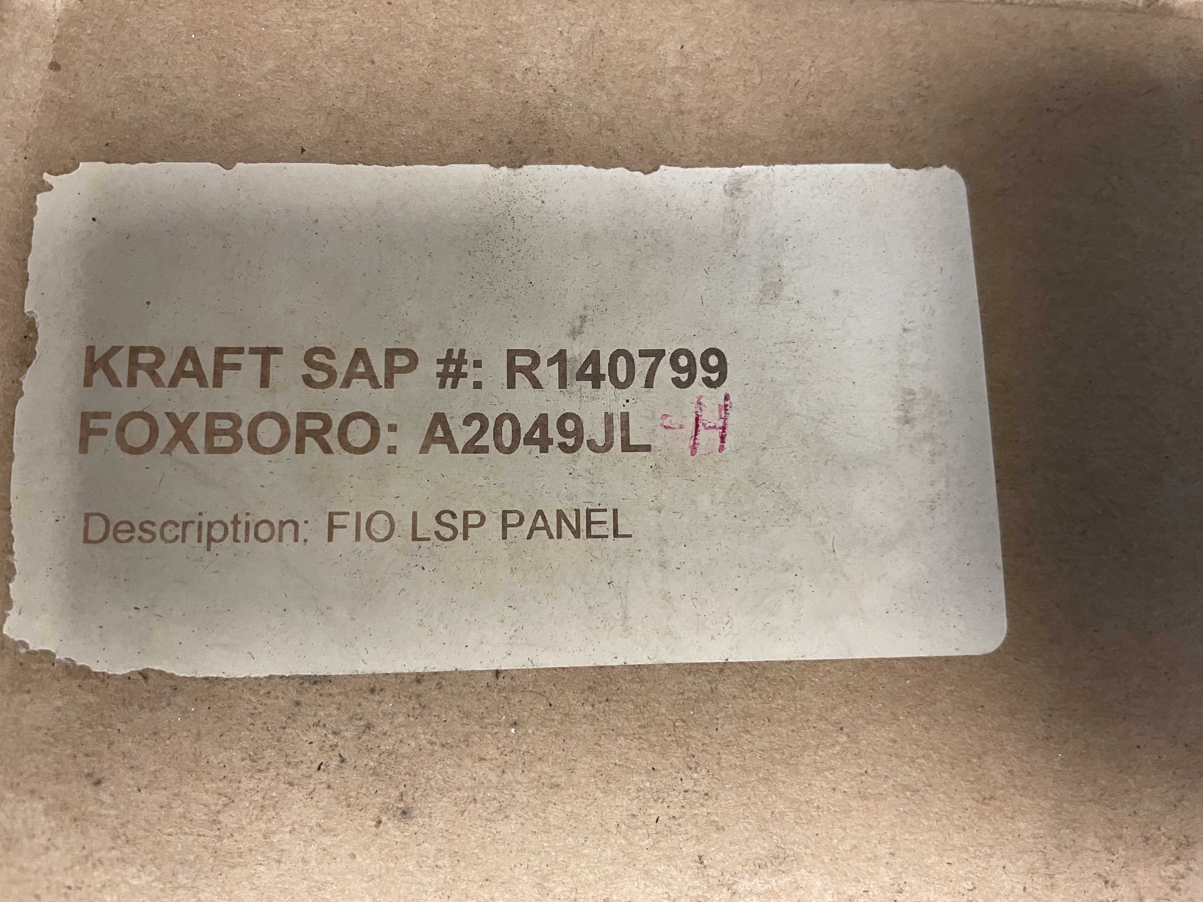 Foxboro FIO ISP Panel R140799